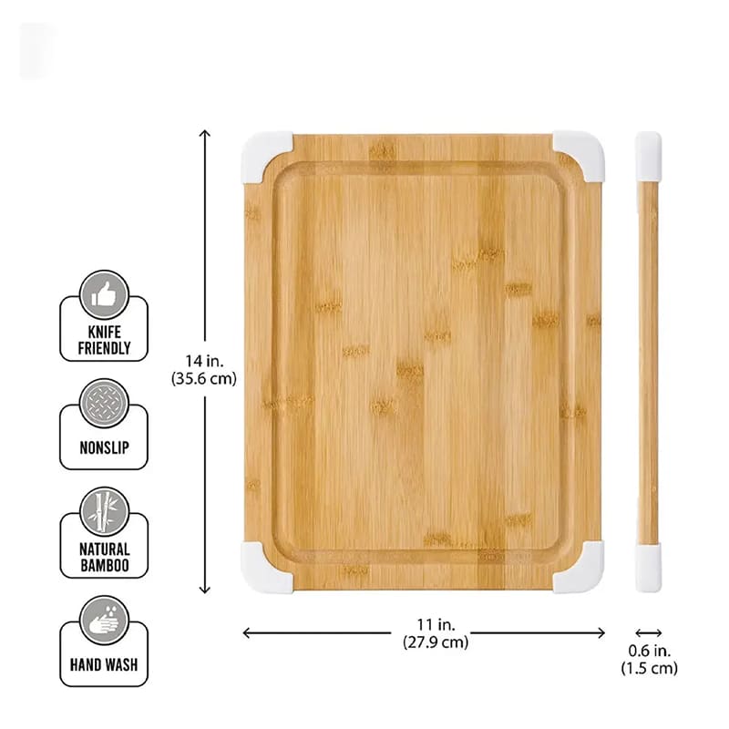 Tablero de corte antiskid multifuncional de bambú