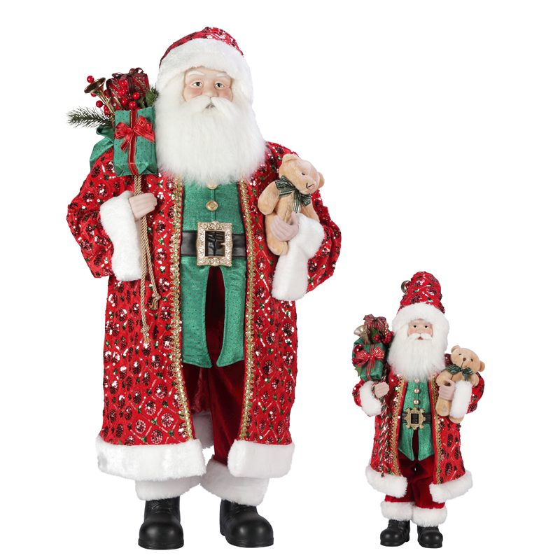 T24-S114 30 ~ 110cm Decoración de Santa Claus de Navidad