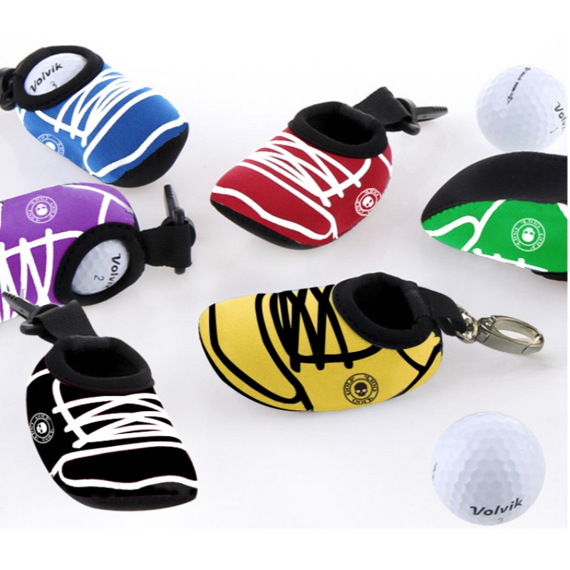 Neopreno al por mayor Dos bolas de golf bolsas para empacar bolsas de cintura para bolsas de golf personalizadas con gancho