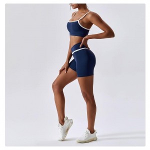 SC9271 Mujeres activas Fitness Entrenamiento de fitness Sets cortos Sport Bra Mujeres Pantalones de yoga sin costura Leggings Set