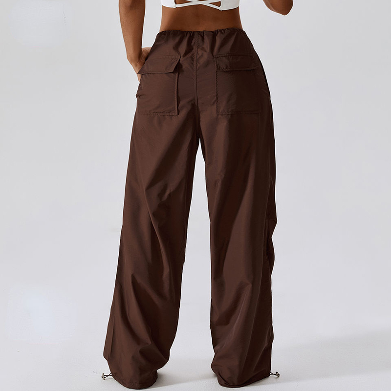 SC10113 Pantalones informales de pierna ancha Las mujeres de estilo americano de estilo americano \\ sharnt-starts rectas pantalones holgados