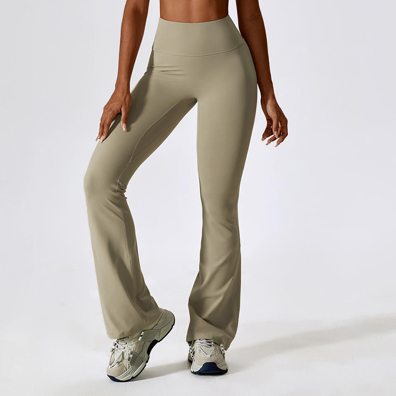 SC101110 Scrunch Butt Flare Leggings Pantalones de yoga para mujeres Leggings de levantamiento de tope Sports Pantalones de yoga acampanados