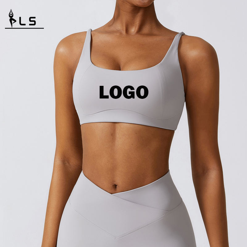 SC10135 Fitness Sports Bra Logotipo personalizado Compresión Soft rápida yoga seco Running Gym Sports Sports Bra