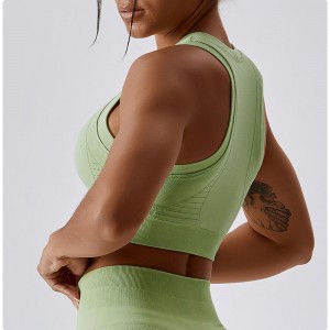 SC10185 Sports Sport Sport Top Fitness Solid Color Shock Proight Pro Running Sports Bra con cierre posterior