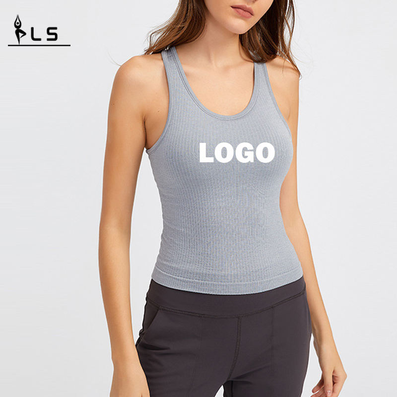 SC10243 Vest Sportswear entrenamiento Tiga de tanques de yoga para mujer que está corriendo chaleco atlético gimnasio camiseta sin mangas