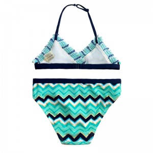 Halter estampado traje de baño de dos piezas paraniños