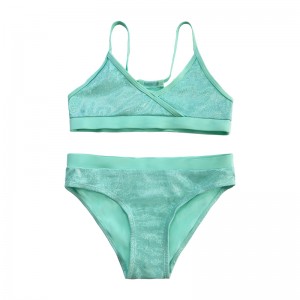 Traje de baño de color sólido de una pieza paraniños