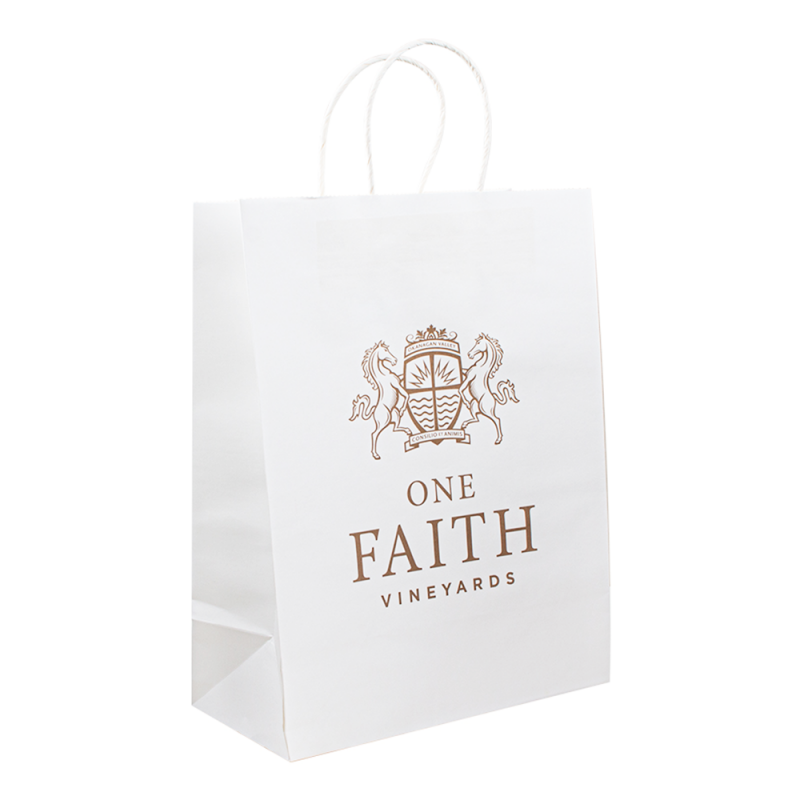 Bolsa de papelnegro blanco con logotipo, bolsas de papel kraft marrones recicladas con mango, bolsa de compras de papel kraft personalizada con su propio logotipo