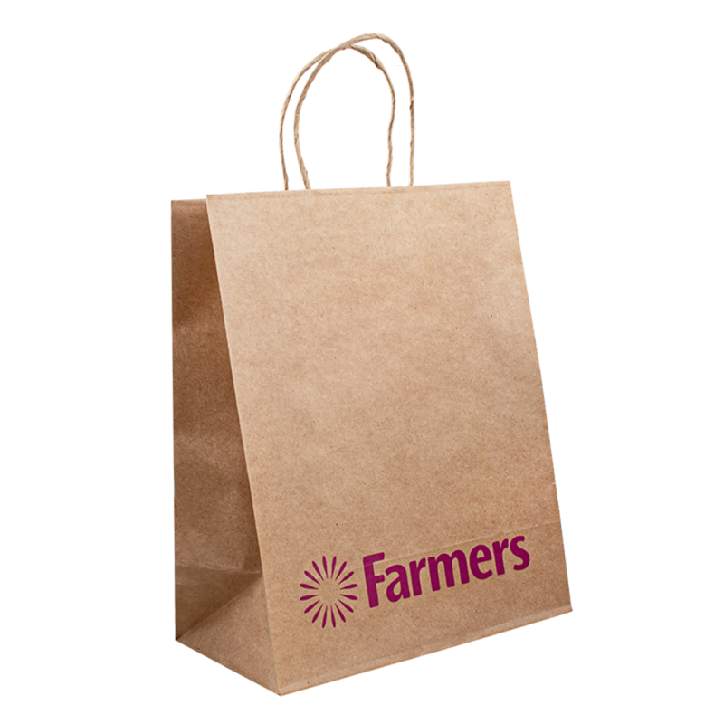 Bolsas de envasado de alimentos personalizados para bolsas de papel de empaque con logotipo, bolsas de comida de papel de entrega para alimentos, bolsa de papel marrón Kraft Bols