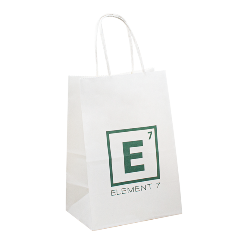 bolsa de papel personalizada con su propio logotipo, bolsa de papel ecológica desechable con mango retorcido, impresión de bolsas de papel kraft marrones