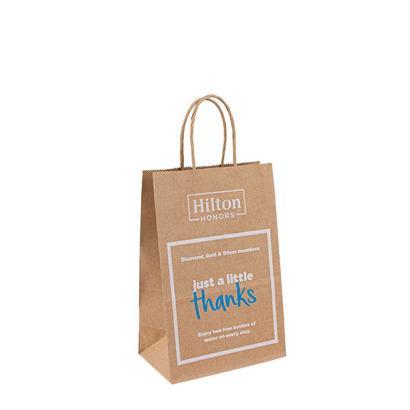 Price de fábrica Bolsa de papel blanco Kraft Kraft personalizable con mango de cuerda con logotipo Aceptar personalizado