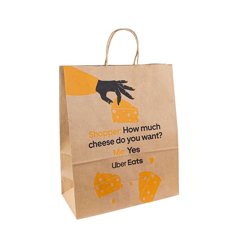 Bolsas de papel para regalos Manijas de 25 kg bolsa de papel plano con su propio logotipo