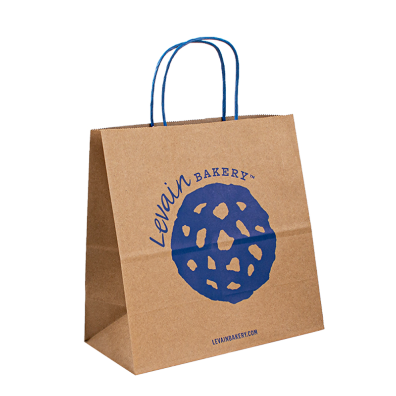 bolsa de papel con logotipo impreso kraft compras promocionales brown kraft bolsas de papel personalizadas