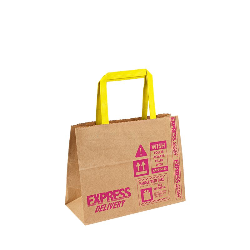 Bolsa de papel Price Diseñador de bolsas de papel recicladas Mango de papel de papel