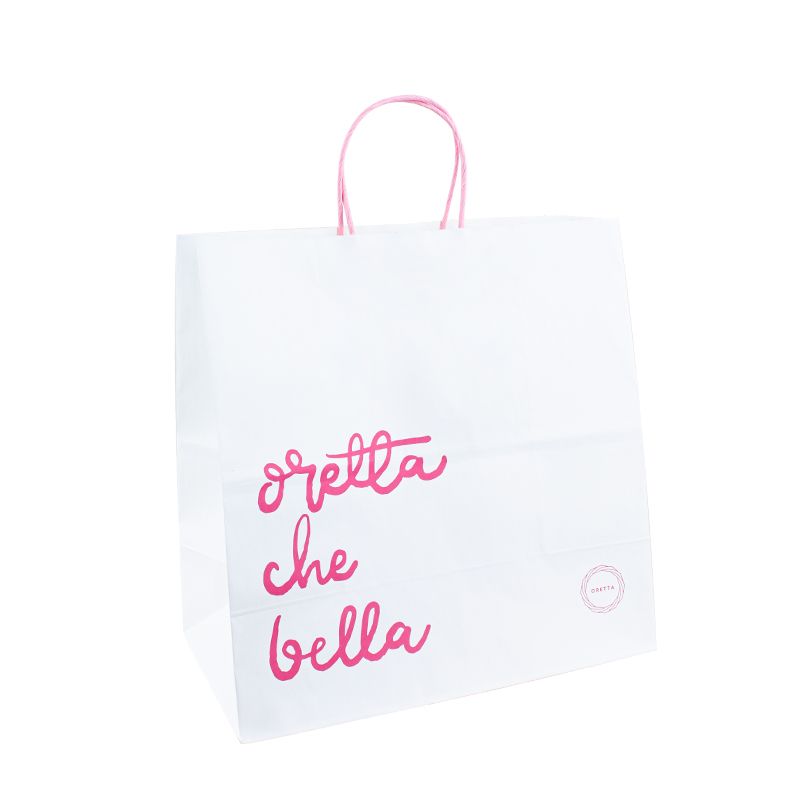 bolsas de papel recicladas bolsas de papel personalizadas minorista minorista kraft bolsita de papel blanco personalizado