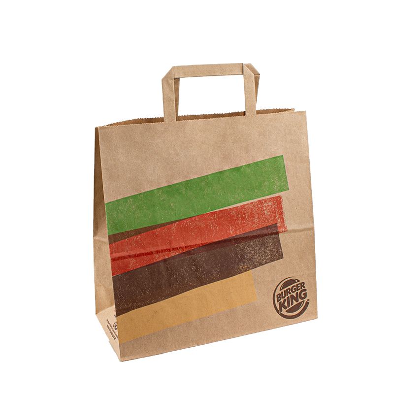 Bolsa de compras de papel Kraft Embalaje de alimentos bolsas de papel personalizadas con bolsa de papel logo con asa