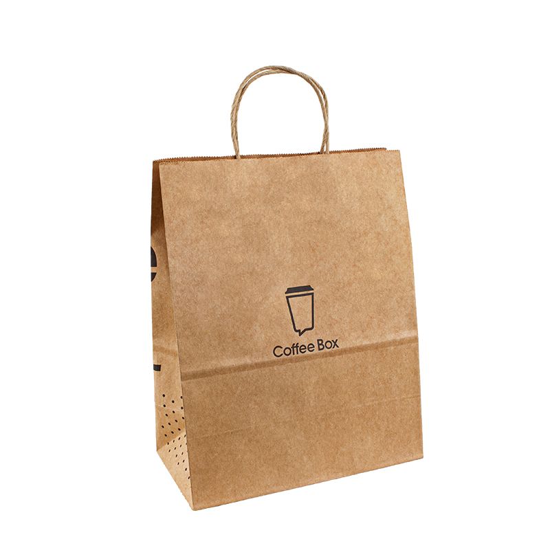 Bolsa de papel de diseñador Kraft Bolsas de papel premium Manejo de logotipo