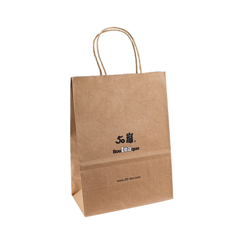Bolsa de papel de diseñador Kraft Bolsas de papel premium Manejo de logotipo