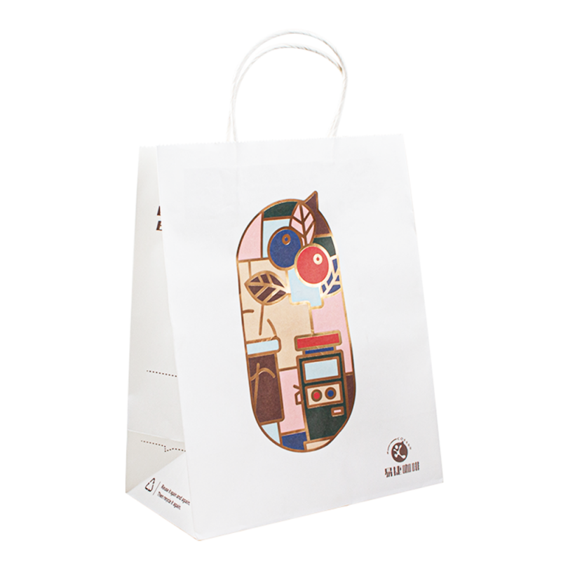 Bolsa de papel de papel Kraft bolsas de regalo de papel con manijas pequeñas bolsas de papel de fiesta de compras personalizadas