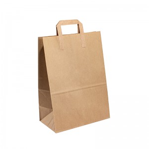 Bolsa de papel de lujo de Kraft Retail Bolsas con su propia bolsa de papel Kraft Kraft con mango