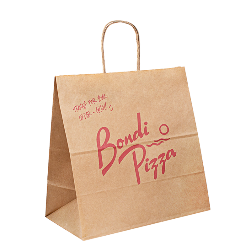 bolsas de papel recicladas lleva ropa de bolsas de comida bolso de papel estampado personalizado