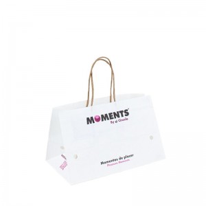 Bolsa de Kraft Bolsa de papel blanco con logotipo Candy Candy Paper Craft Bolss con logotipo