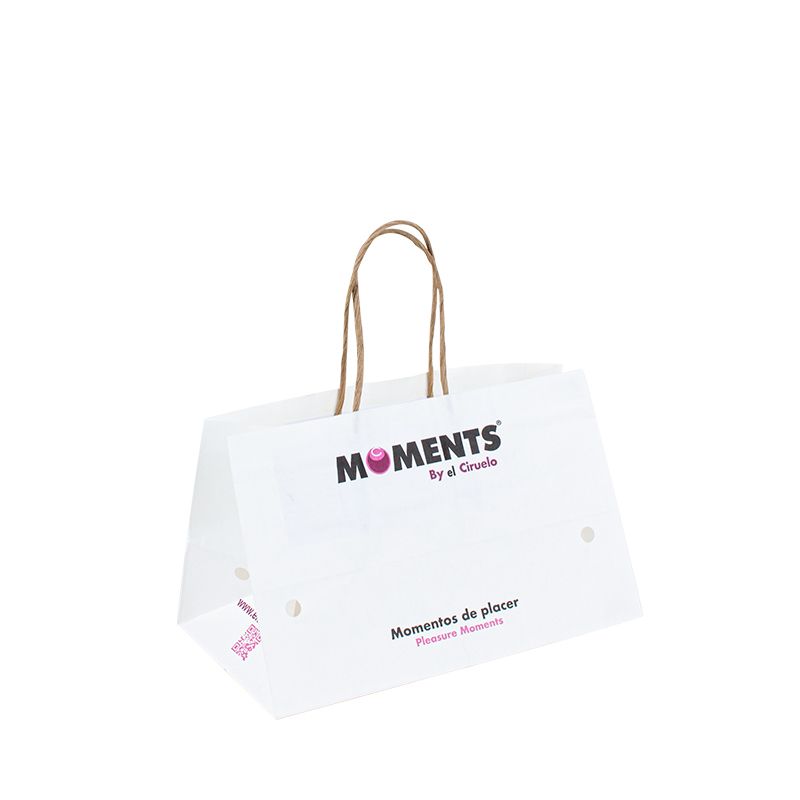 Bolsa de Kraft Bolsa de papel blanco con logotipo Candy Candy Paper Craft Bolss con logotipo