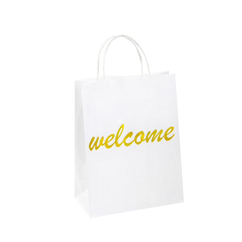 Gracias Bolsa de papel Su promoción Kraft Paper Shop Bag Bags Regalo de papel con manijas de papel Kraft Bolsa