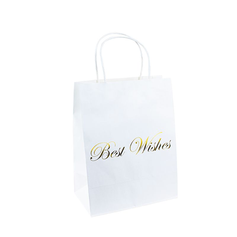 Gracias Bolsa de papel Su promoción Kraft Paper Shop Bag Bags Regalo de papel con manijas de papel Kraft Bolsa