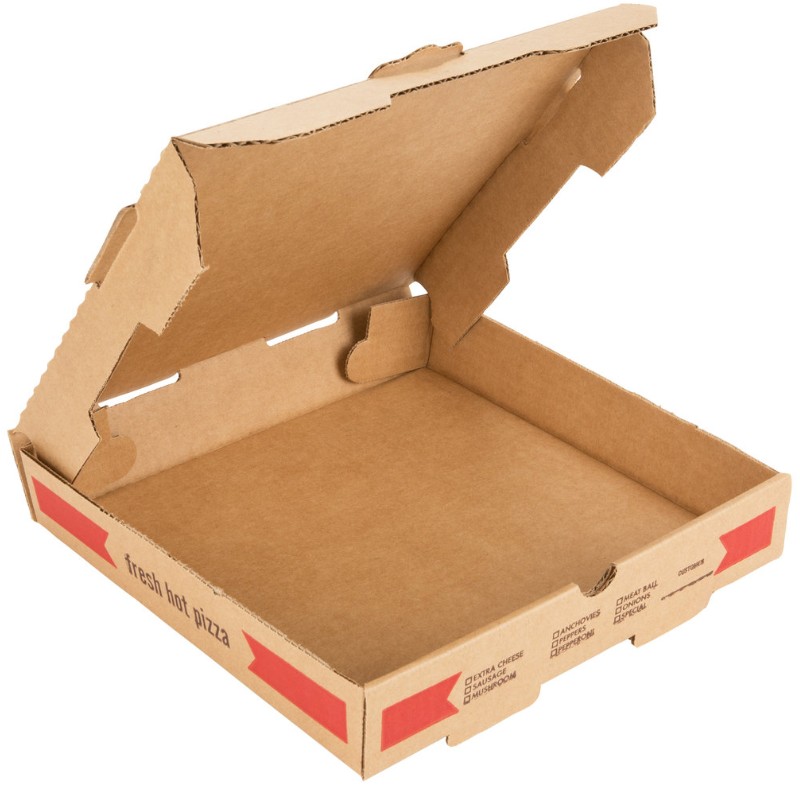 Caja de pizza kraft impresa