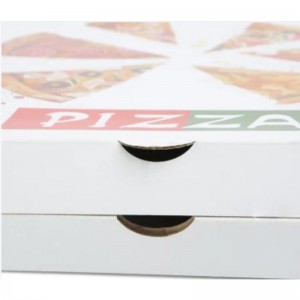 Logotipo personalizado personalizado impreso de 8-16 pulgadas paquete de caja ecológica de pizza de papel de grado de alimentos