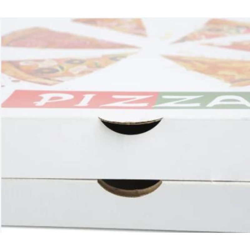 Logotipo personalizado personalizado impreso de 8-16 pulgadas paquete de caja ecológica de pizza de papel de grado de alimentos