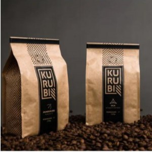 Bloque desechable Bottom Zipllock Scrub Powder Embalaje cremallera Blanca Pink Matt Black Color Válvula Bolsa de café con ventilación