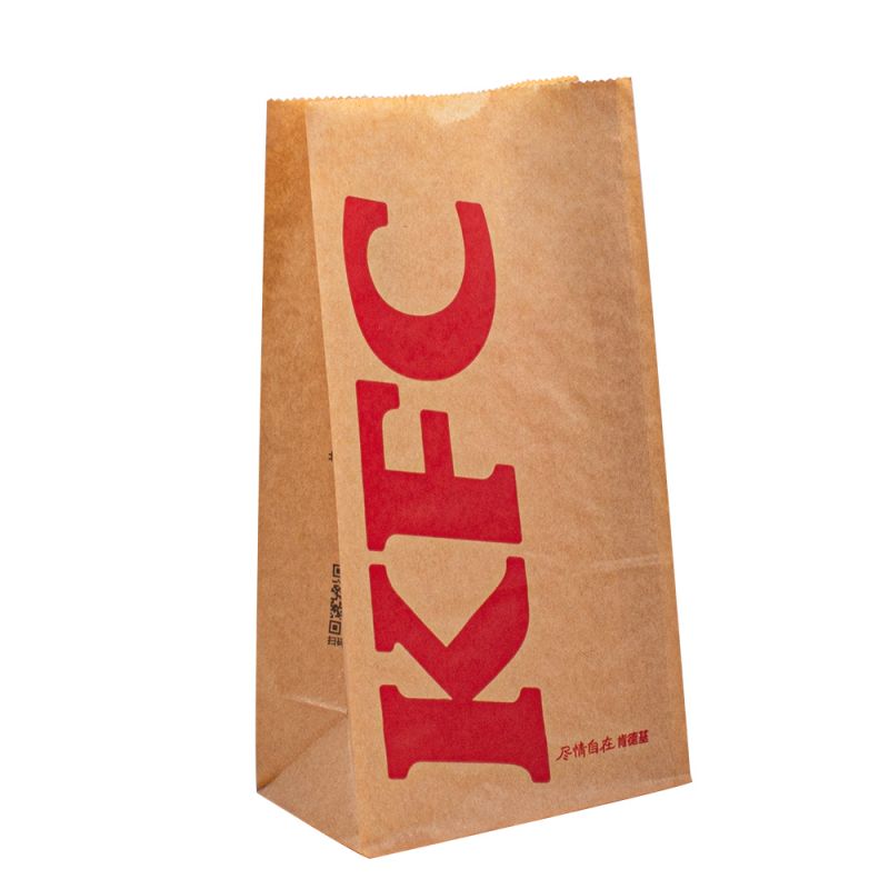 Bolsas de embalaje de papel kraft impermeables para alimentos rápidos/panaderías