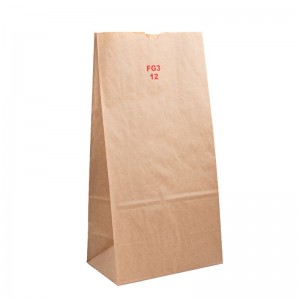 Takeaway Kraft Lunch Paper Bolsas de papel para llevar para llevar para llevar