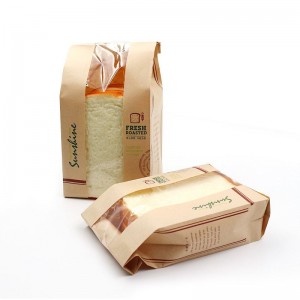 Toast Paper Bag Sostenible Kraft Bakery Bolss con ventana