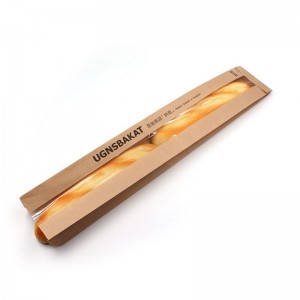 Bolsa de papel Kraft de calidad premium con ventanas transparentes personalizadas