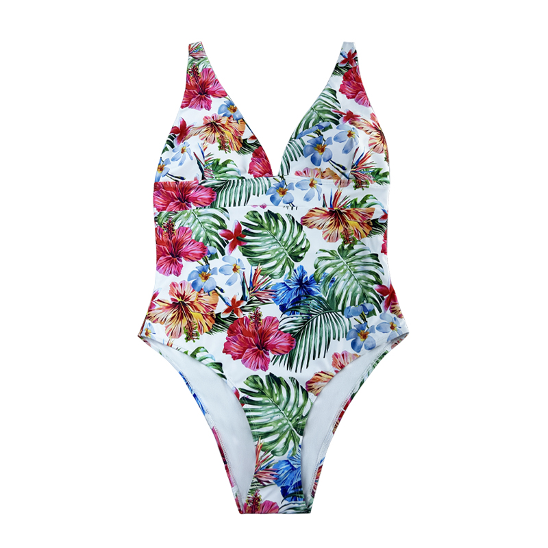 Temperamento de traje de trajes de una pieza de estilonacional de estilo floral