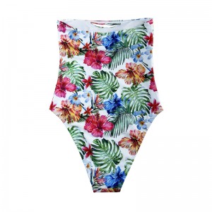 Sexy impresa sin tirantes una pieza étnica