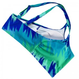 Turquesa impresa de dos piezas con correas anchas