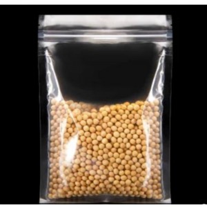 Polla de empaquetador de comida plana resellable cremallera mate de cremallera transparente bolso de plástico