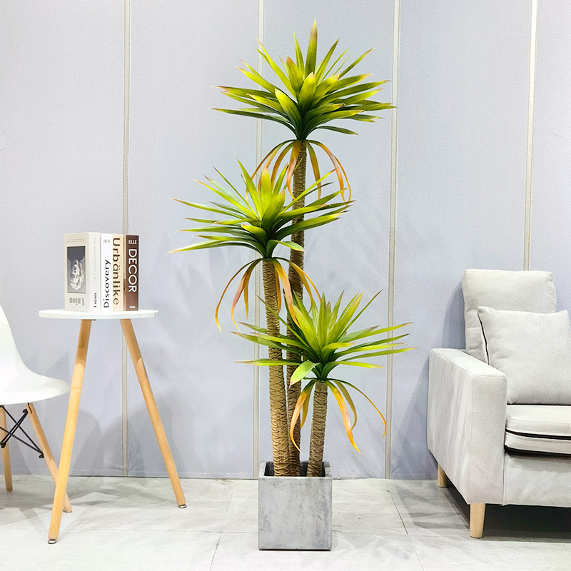 Fábrica de flores al por mayor Árboles artificiales Plantas artificiales Dracaenafragrans Brasileña de madera de hierro para la boda