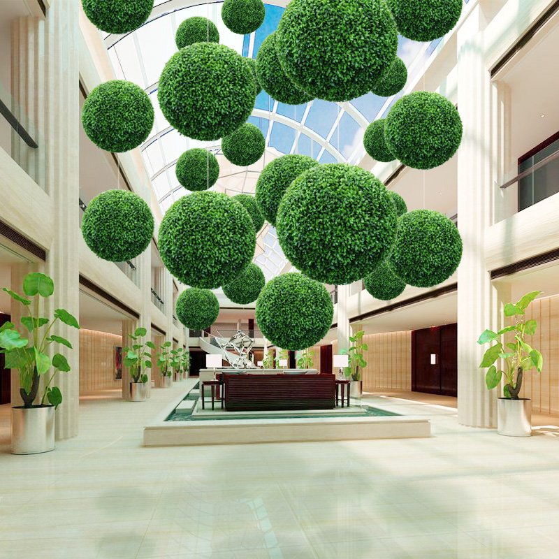 Factory Direct Faux Boxwood Durable Alls Season Season e Inofonía Bola de hierba artificial para el proveedor de jardines Decoración de bodas
