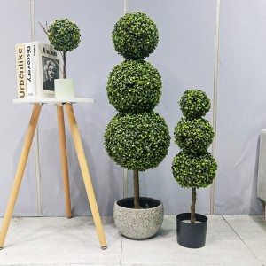 Factory Direct Faux Boxwood Durable Alls Season Season e Inofonía Bola de hierba artificial para el proveedor de jardines Decoración de bodas