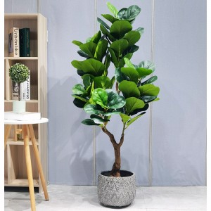 Plantas artificiales Árbol de plástico Duración Duración de bajo mantenimiento Fije de hojas de violín para el proveedor de jardines Decoración de la boda Decoraciones de jardinería