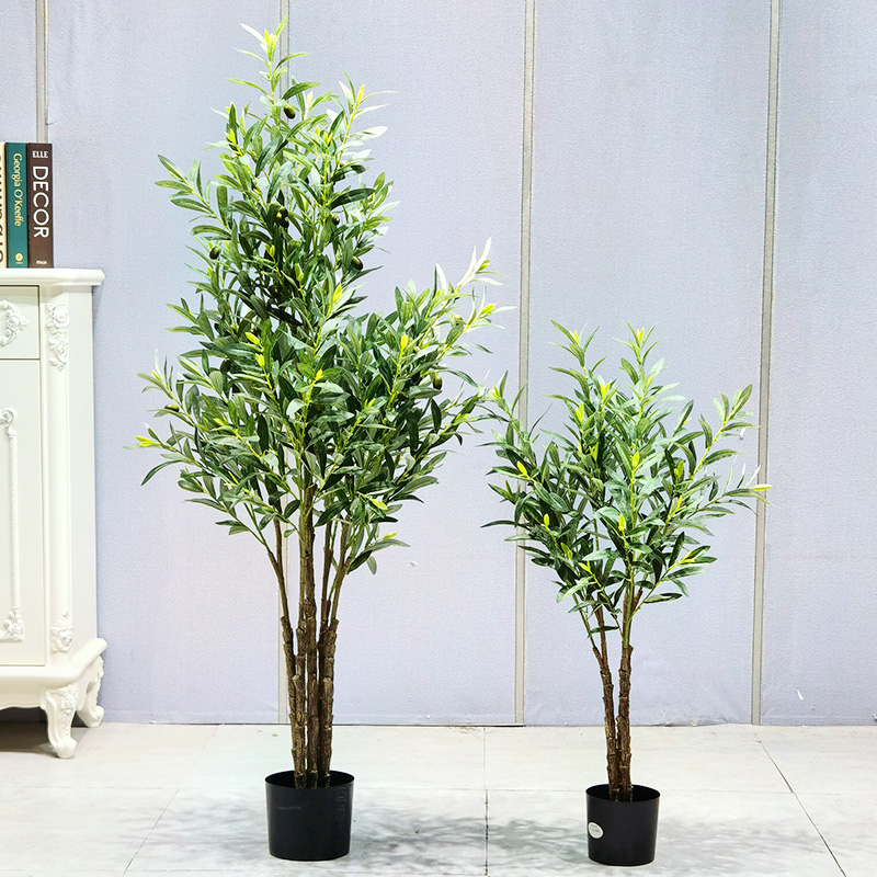 Suministros de jardín falsos al por mayor Feux Interior Outdoor Outdoor Artificial Olive Árbol para centros de mesa Decoraciones de mesa