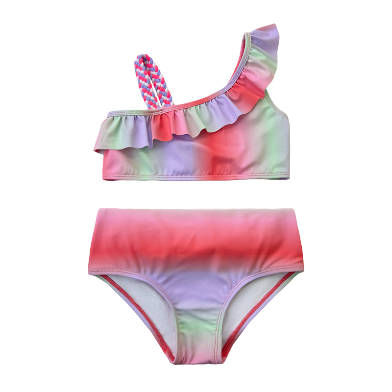 Color de gradiente Baby Girl Swimwear Mayoras deniñas Vencas paraniños Bikini Baby Swimwear OEM
