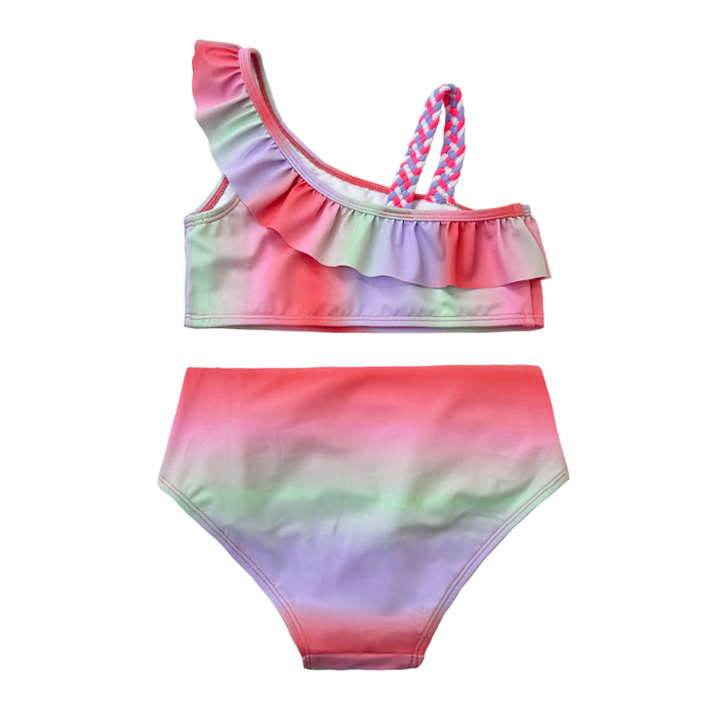 Color de gradiente Baby Girl Swimwear Mayoras deniñas Vencas paraniños Bikini Baby Swimwear OEM