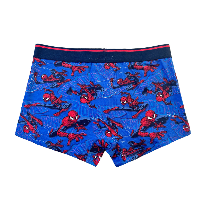 Baby Navy Blue Spider-Man Print Comfort Boy Basic Underpants Color Contrast