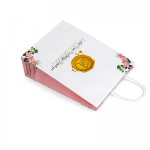 Bolsas de comprasnavideñas bolsas de papel bolsas de embalaje de impresión personalizadas para empacar promoción